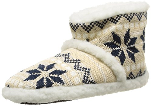 Hausschuhe mit Wintermuster, gefüttert, blau - blau - Größe: 42/44 EU