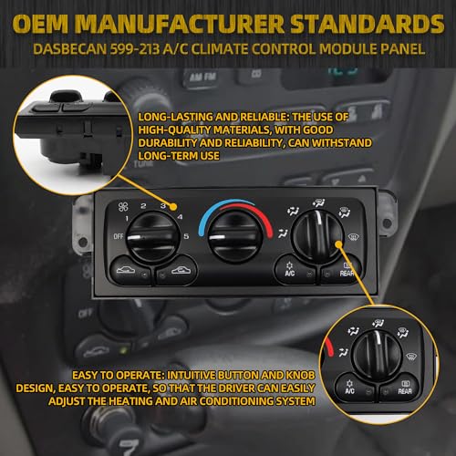 image for Dasbecan 599-213 HVAC Climate Control Module Compatible with 1997-2005