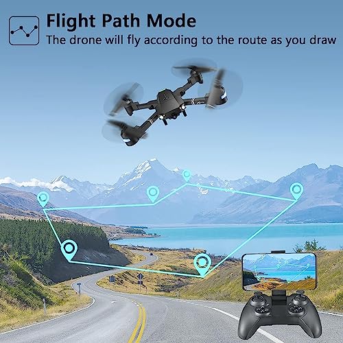Drone-with-Camera-for-Adults-ATTOP-1080P-Live-Video-120-Wide-Angle-APP-Controlled-Camera-Drone-for-Kids-8-12-Beginner-Friendly-with-1-Key-FlyLandReturn-RemoteVoiceGestureGravity-Control-FPV-Drone-w-Sa