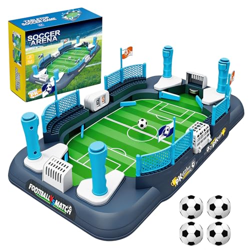 Juivin Mini Soccer Board Game for Kids Tabletop Foosball Table Toy Interactive Indoor Party Game for Boys Girls Age 6-12 Family Game Night Birthday Gift