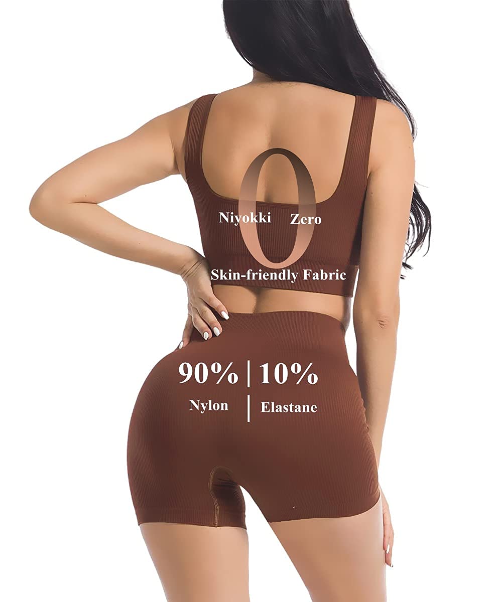 Workout Sets for Women 2 Piece, Cute YOGA Workout Set, Two Piece Workout Outfits,2 Pack