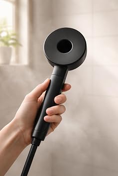 Busstier 5 Fonksiyonlu Orta Delikli Yuvarlak Duş Başlığı, Masaj, Yağmurlama, Tazyikli Basınçlı, Su Tasarruflu, Kolay Temizlenebilir, Modern Ergonomik Tasarım, Lüks Banyo Duş Başlığı, Tüm Duş Sistemler [Enerji Sınıfı A++]