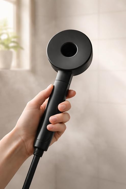 Busstier 5 Fonksiyonlu Orta Delikli Yuvarlak Duş Başlığı, Masaj, Yağmurlama, Tazyikli Basınçlı, Su Tasarruflu, Kolay Temizlenebilir, Modern Ergonomik Tasarım, Lüks Banyo Duş Başlığı, Tüm Duş Sistemler [Enerji Sınıfı A++]