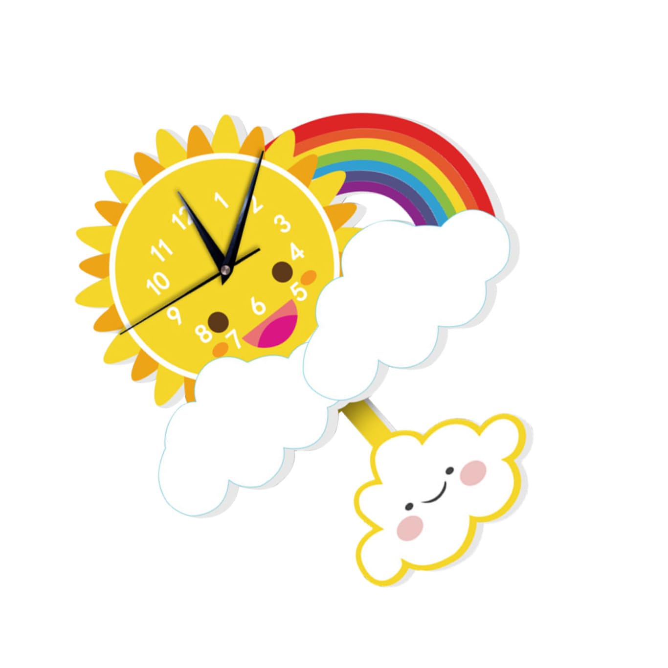 Horloge murale à balancier avec mouvement précis et design moderne en PVC rigide