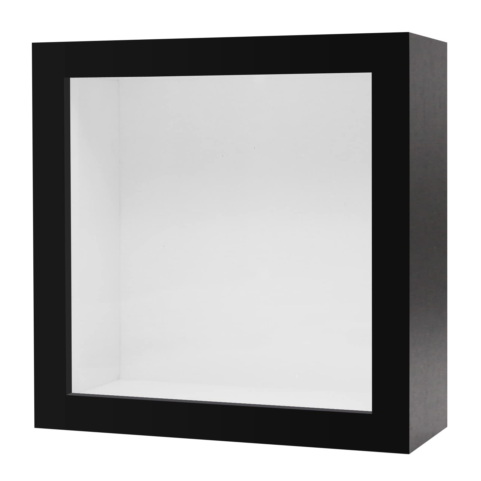 7x7 Shadow Box Frame in Black, 3D Shadow Box Display Case, Coffee Aficionado Memory Box for Coffee Capsule, Collections, Mementos, Collages - Coffee Lover Gifts, Coffee Art Wall Decor(2.3" Depth)