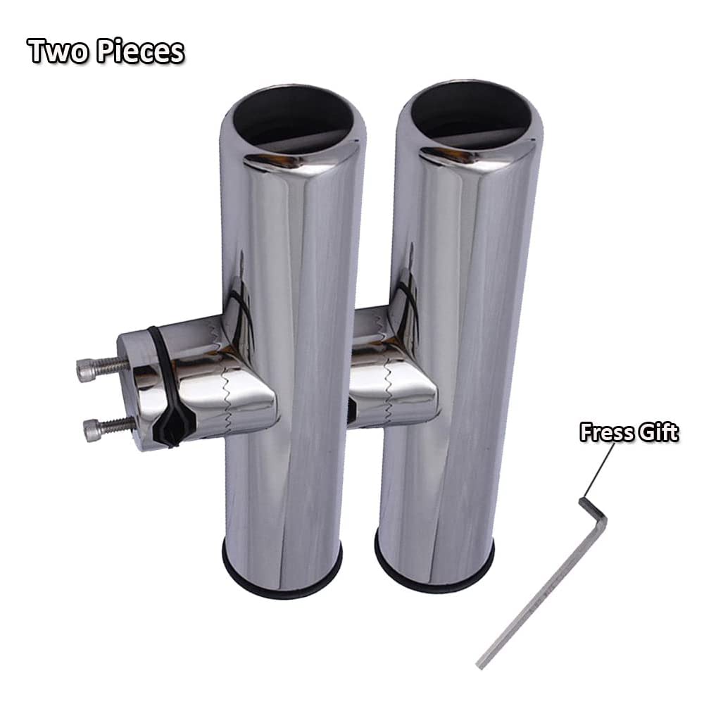 AMYSPORTS Soporte Cañas de Pescar Soporte Caña para Barco Inoxidable Soporte Caña Pescar para Rieles DE 3/4" a 1" de 19 mm a 25 mm