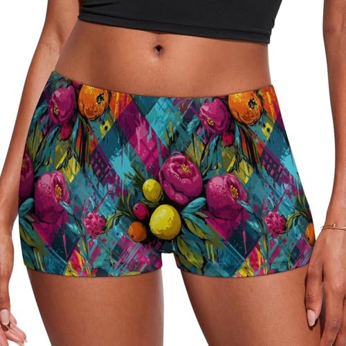 Novastar - Bragas de seda para mujer, con estampado de frutas tropicales suaves para mujer, calzoncillos tipo calzones, Style-35, M