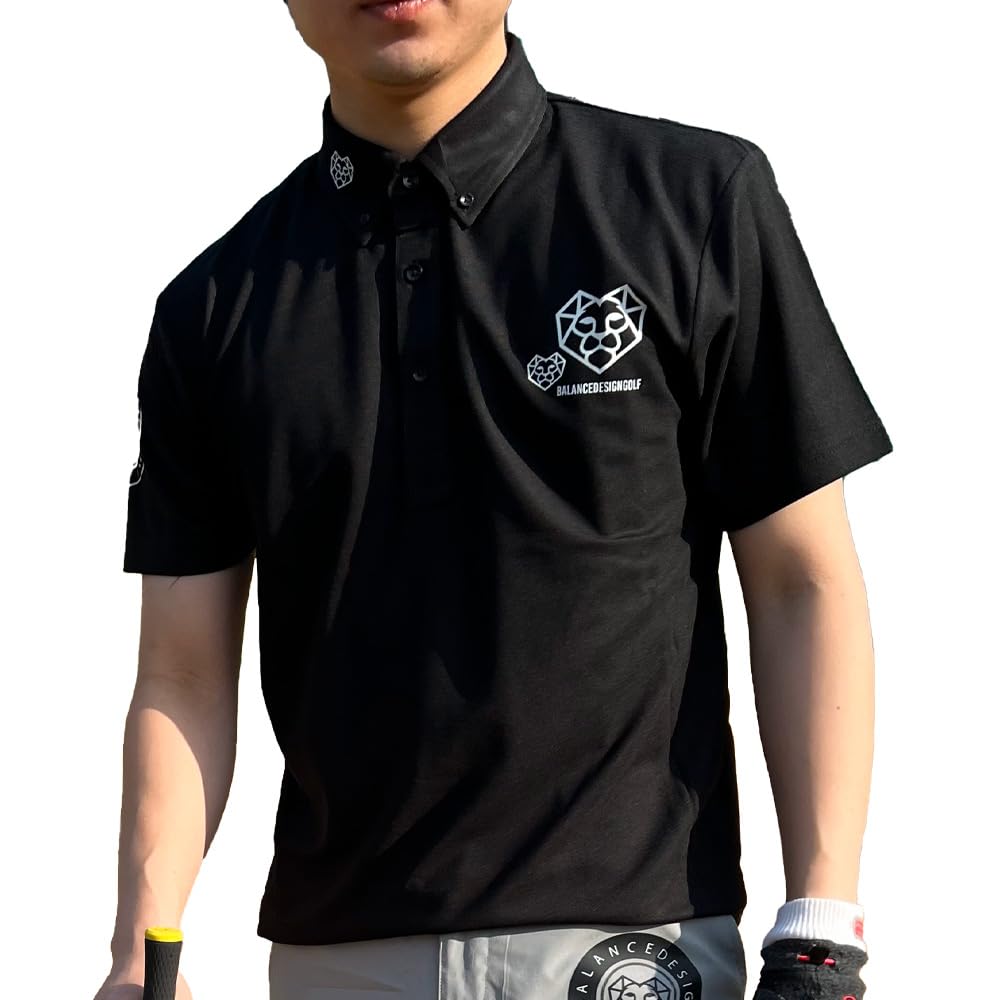 バランスデザイン　ゴルフウェア Amazon.co.jp: [BALANCEDESIGN] LIONポロシャツ ゴルフ スカル