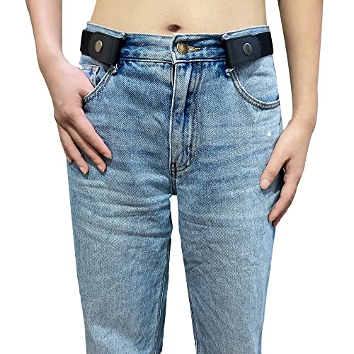 verdure No Buckle Belt For Women, Comfortable Adjustable Invisible Waist Belt For Jeans Shorts Pants，Elastic Lazy Belt.3