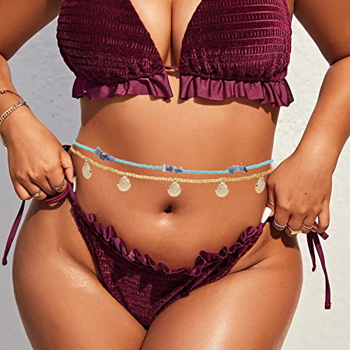 12 Pcs Handmade Waist Beads With Crystals Colorful African Waist Beads Boho Beads Waist Chains Energy Stone Beaded Body Chains For Women Girls #TOP4