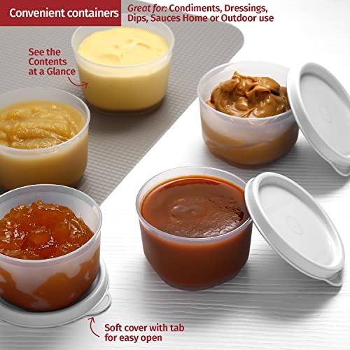 Image of Signoraware Mini Fresh BPA Free Plastic Containers (130ml x 8 | Set of 8 | White)
