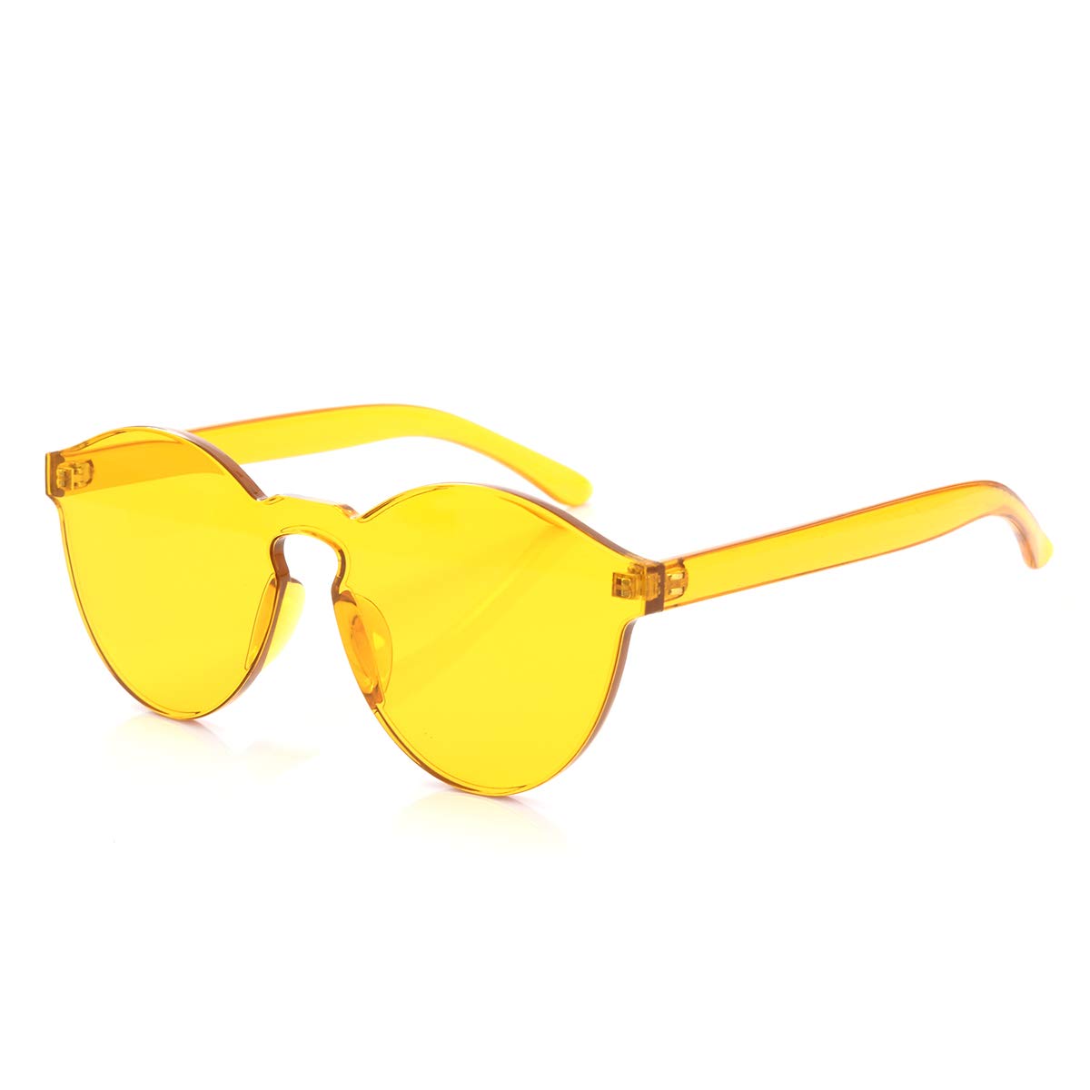 randlose Sonnenbrille, übergroß, farbig, transparent, runde Brillen, Retro-Brille für Damen und Herren
