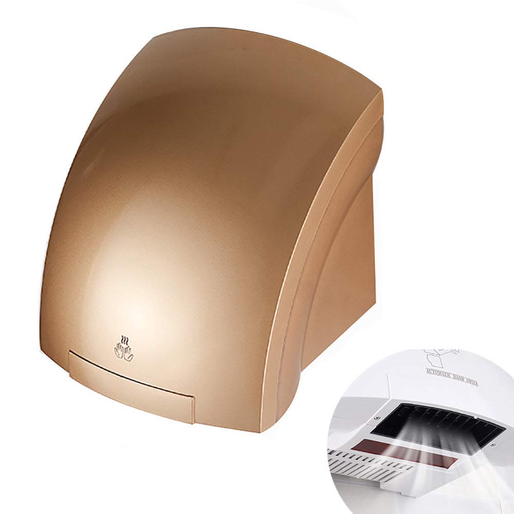 Hand Dryer with Infrared Sensor, Automatic Hand Dryer Wall-Mounted 1800W, Low Noise 60 DB, with Warm and Cold Wind Design, for Home Commercial Bathrooms, Hotel, Restaurant