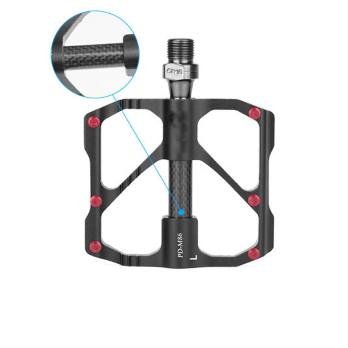 Fahrradpedale, Aluminium-Fahrradplattform 9/16 Zoll Pedale mit 3 abgedichteten Lagern für E-Bike, Mountainbike, Faltrad, Rennrad