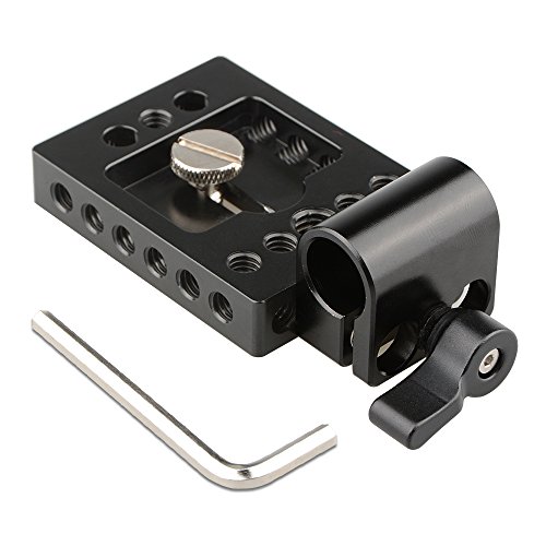 Image of CAMVATE Mini Mounting Plate Rod Clamp for 15mm Rod Support DSLR Rig - 1749