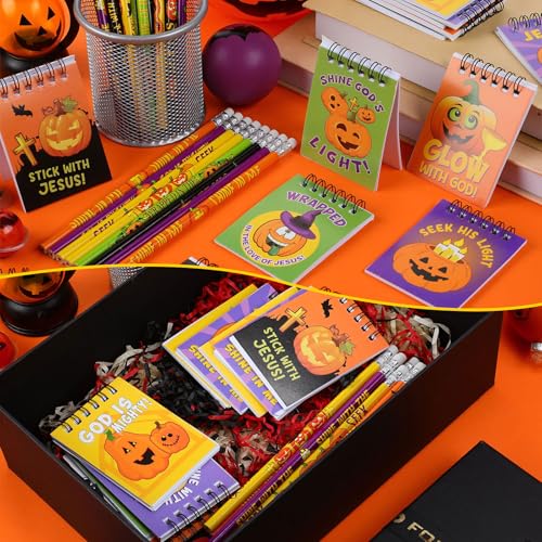 Set de lápices y libretas Christian Pumpkin Halloween 24 piezas miniatura 3