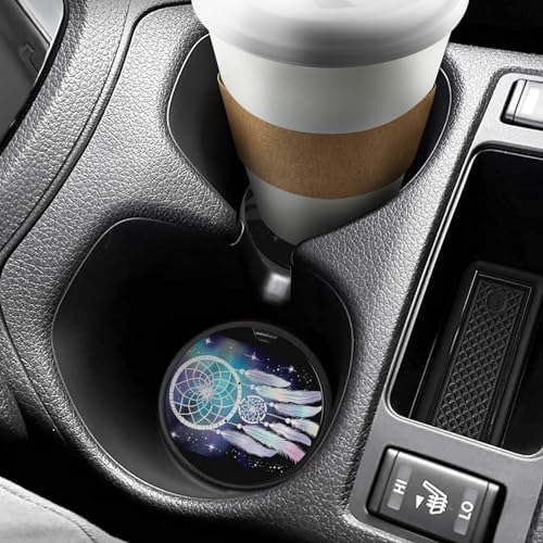 4 posavasos de madera para autos, diámetro 2.56 pulg miniatura 6