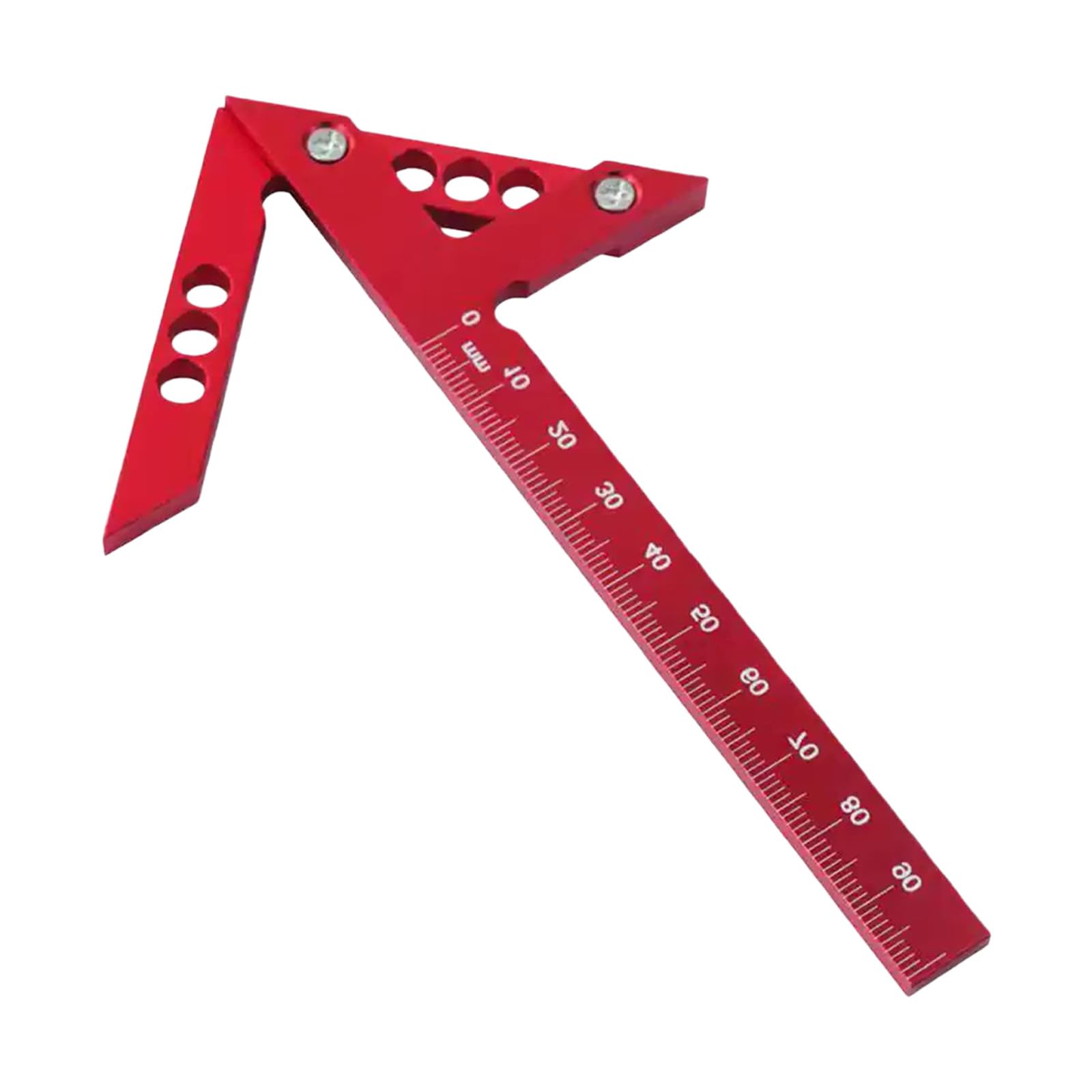 Laikoutd Red Metric Professional Aluminum Marking Gauges Lightweight Woodworking Measuring Tool For Accurate & Angles Measurement Multi Functional Builder Measuring Tool