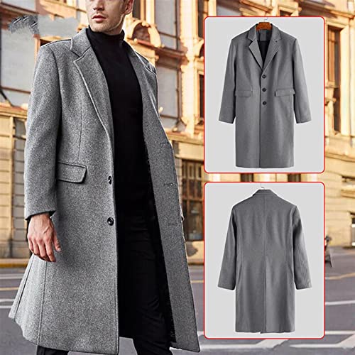 Outono Mens de inverno casaco de manga comprida maciço casacos homens sobretudo streetwear longa tri