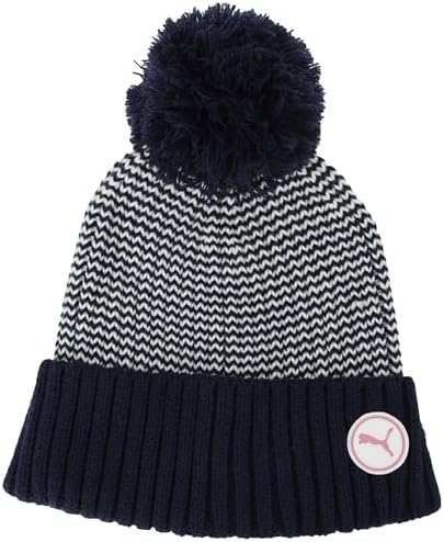 Puma 026061 Women's Golf W Fog Mixed Color Beanie, deep Navy, One Size