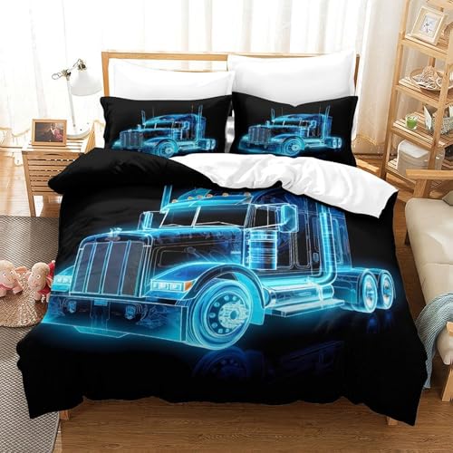 Housse de couette design futuriste impression 3D microfibre de qualité - 3