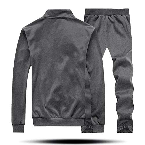 MAGNIVIT Men's Athletic 2 Piece Tracksuit Set 2 Pieces Activewear #1 Dark Grey - Thumbnail 6