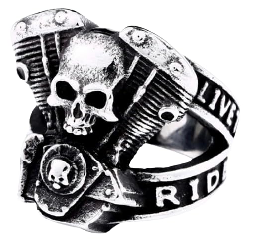 Myginie.in Ring for Men Motorcycle Engine Skull Ring (B0CS3BV2JH) Amazon Price History, Amazon Price Tracker