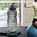 Half Gallon 64 OZ Water Bottle with Straw & Time Marker, BPA Free Reusable Motivational Water Bottle That Reminds You to Drink Water, Large Sports Water Bottle with Handle Easy to Carry Around For Fit