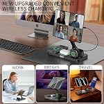 6-in-1 Wireless Charger for iPhone Watch AirPods iPad, Clock & Night Light | wireless charger station for iPhone Watch AirPods iPad. Multi device stand with clock night light for desk bedside table