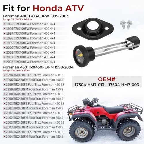 Image of Fuel Gauge Gas Cap for Honda Foreman 400 450 1995-2004 17504-HM7-013