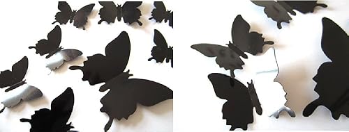 Miniatura 3 de ALLICERE 12 calcomanías de pared extraíbles de mariposa 3D, decoración del hogar, decoración de pared, murales para bebés, niños, dormitorio, sala