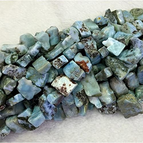 Larimar bleu naturel perles pépites libres 10-15mm pour création bijoux - 3