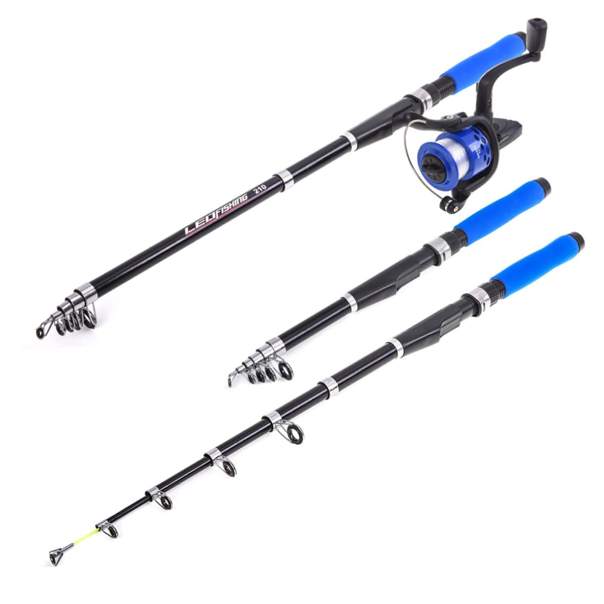 BESPORTBLE 1set Canna da Pesca Portatile Kit Completo di Attrezzatura per Pesca Leggero e Pratico per attività Outdoor per Principianti