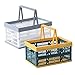2 Stück Klappboxen, Kleine Klappbox Faltbar Mit Henkel, Einkaufskorb Klappbar, Profi-Klappbox, Für Home Office Küchenschublade Regale Einkaufen Camping Wohnzimmer