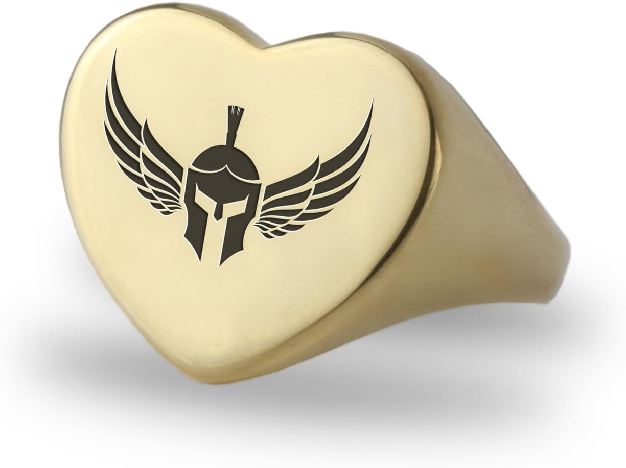 Custom Gladiator Signet Ring - Personalized Gladiator Jewelry - Bold Statement Ring - Gift For Her