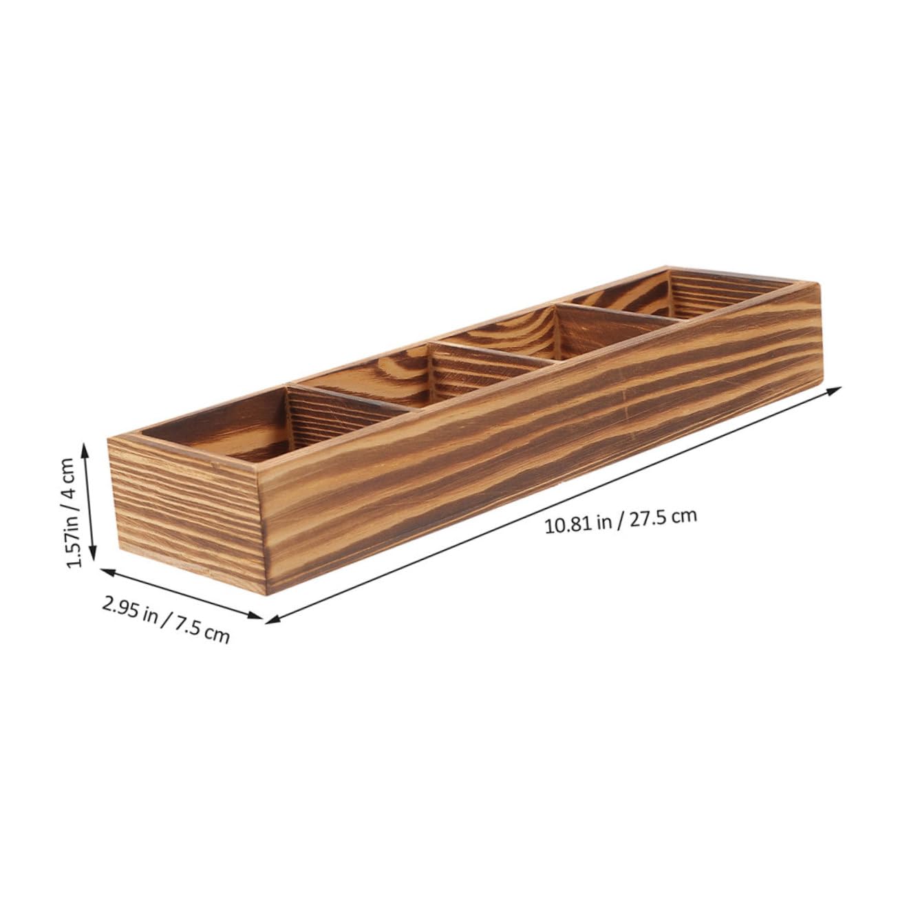 ULTECHNOVO 2Pcs Multi Compartment Tea Bag Organizer Vintage Wooden Storage Box for Sugar and Snacks Practical and Space Saving Design for Kitchen Office and Home