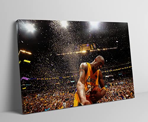 Basketball Canvas Wall Art Prints Sports Wall Decor Framed Cheering Win The Championship Picture Artwork Sports Photo Poster For Men And Boy Fans Bedroom Living Room Decoration - 12X18 Inch #TOP1
