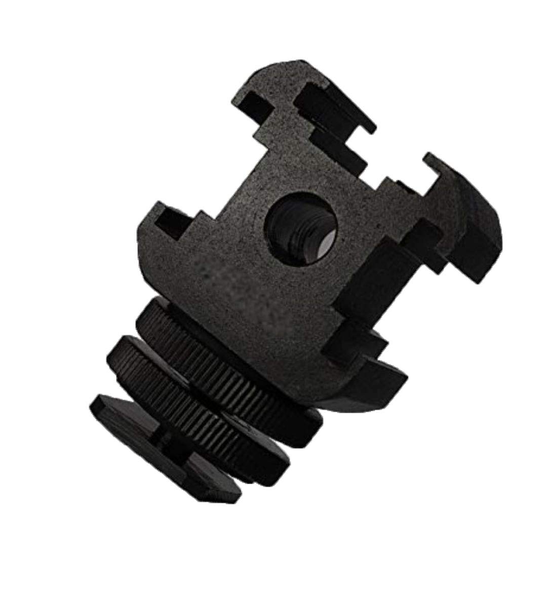 hanumex HANUMEX® Aluminium Triple Hot Shoe Camera Mount Adapter Video Accessory Triple Shoe Bracket for Led Lights, LED Monitors, Microphones, Audio Recorder & Studio Flash Video Camera-picture-27