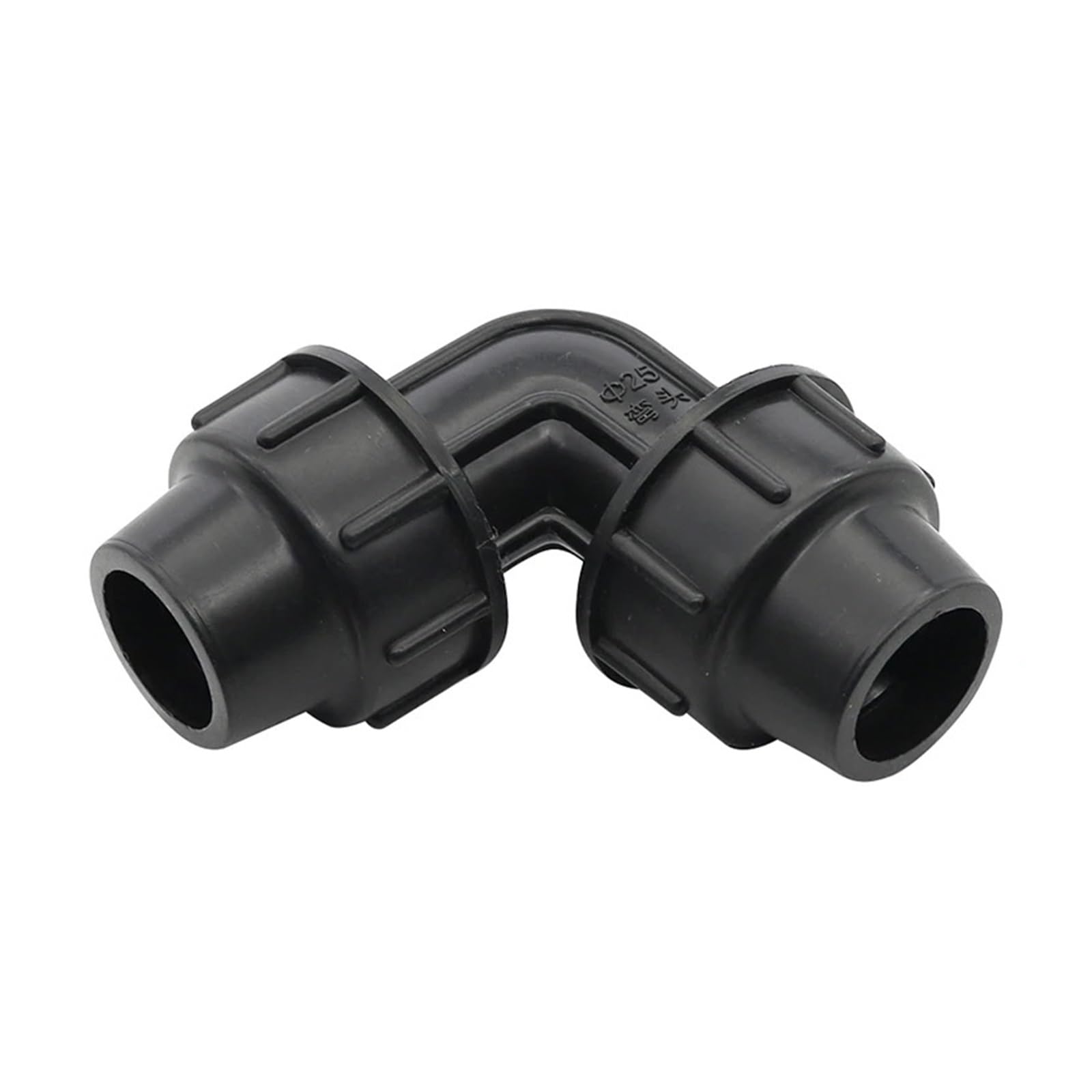 calidad 1/2 ", 3/4", 90 grados, tuerca de bloqueo de junta de tubería, conectores de curva de manguera, accesorios de riego por goteo for agricultura, accesorios de jardín, 10 Uds. durable(DN25mm)