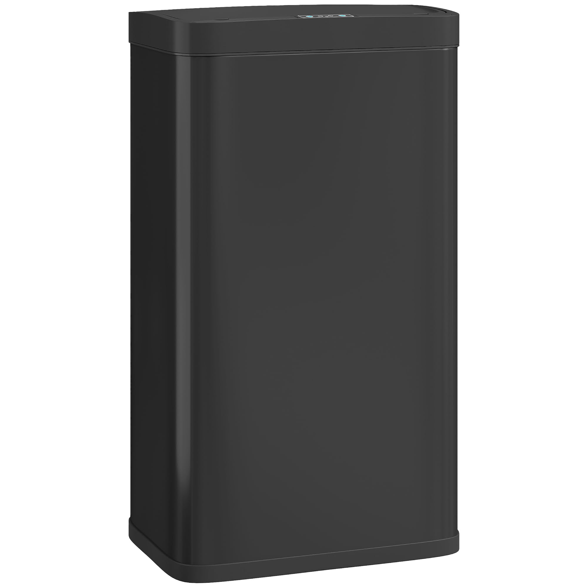 HOMCOM Cubo de Basura Cocina Automático 45 L, Papelera de Cocina de Metal con Sensor Infrarrojo, Cierre Suave, Cubo Interior Extraíble, Antihuellas, para Oficina, Hogar, Negro
