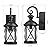 Darkaway Motion Sensor Outdoor Wall Light, Dusk to Dawn Outdoor Porch Light with GFCI Outlet Waterproof Exterior Wall Sconce with Seeded Glass Black Wall Mount Lighting Fixture for House Patio Garage