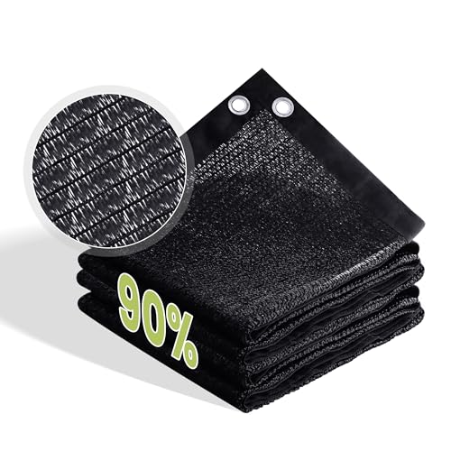 VOXBIN 90% Patio Shade Cloth 4&times;8 FT with Grommets, Outdoor Sun Shade Fabric UV Protection for...