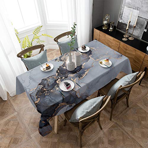 Tablecloths For Rectangle Tables Marble Grey Waterproof Polyester Table Cloth For Kitchen Dinning Table Washable Table Cover For Parties/Wedding/Picnic 60X120In #TOP5