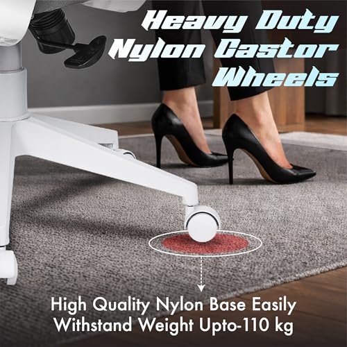 Image of Da URBAN AeroFlex Office Chair, Mid Back Mesh Ergonomic Home Office Desk Chair with 1 Year Warranty,Tilt Lock Mechanism (Grey & White)