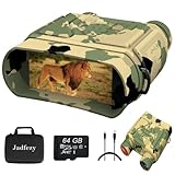 Night Vision Goggles Night Vision Binoculars for Total Darkness,Digital Infrared Night Vision with 3'' Large Viewing Screen and 64GB SD Card for Observing and Recording (Camouflage)