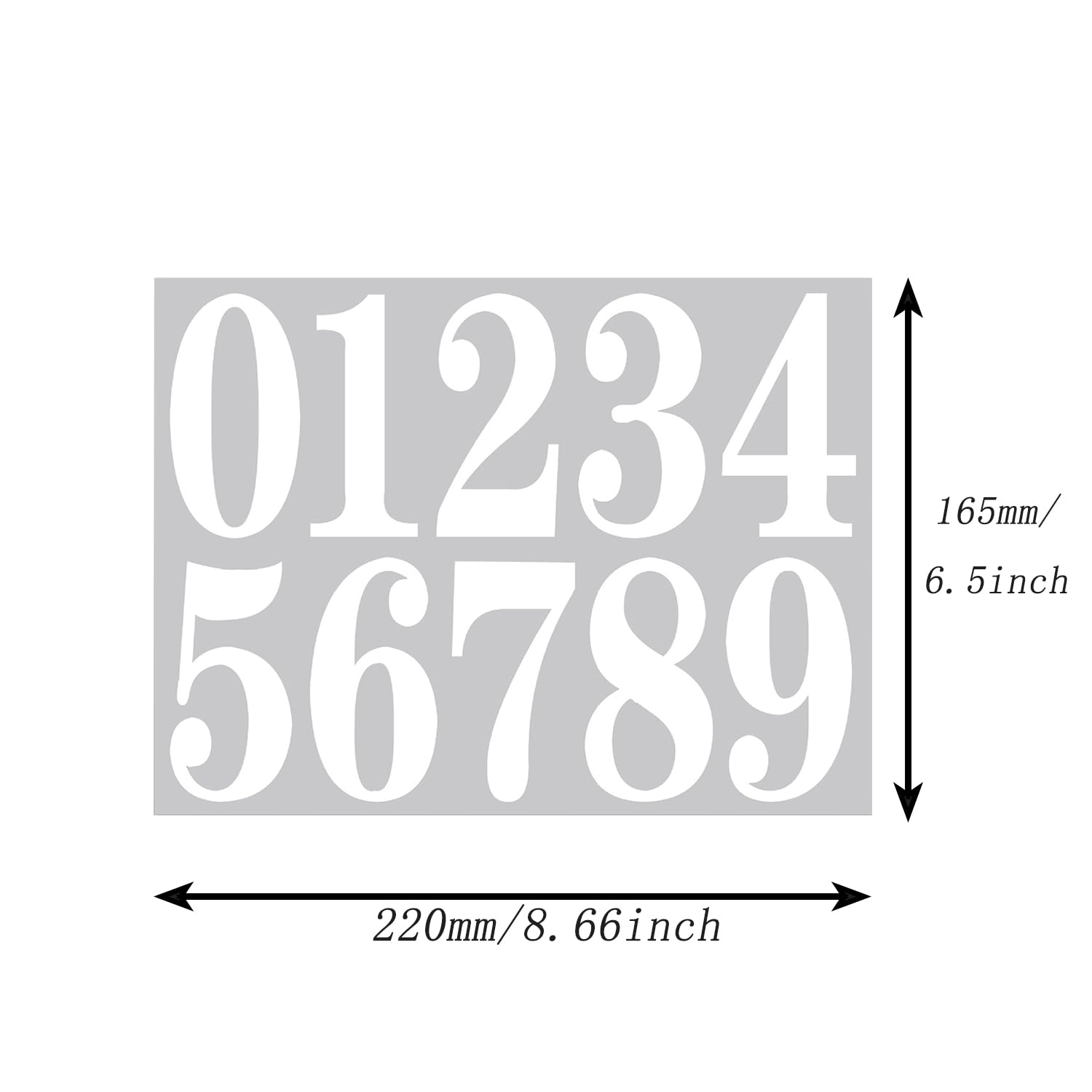 External Numbers Snapklik.com : 80PCS External Reflective Mailbox Numbers 3 Inch Self ...