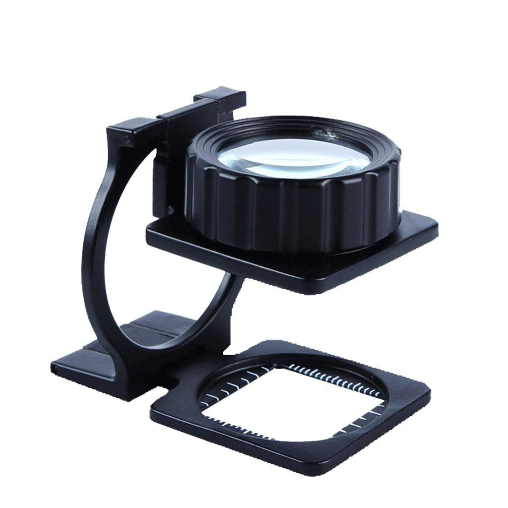 Mini Lupa portátil de Metal Plegable de sobremesa, Ideal para Leer Libros, periódicos, mapas, Monedas, Joyas, Pasatiempos y Manualidades.