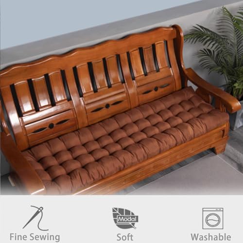 Coussin de banc de salle à manger lavable 2 3 4 places marron - 3