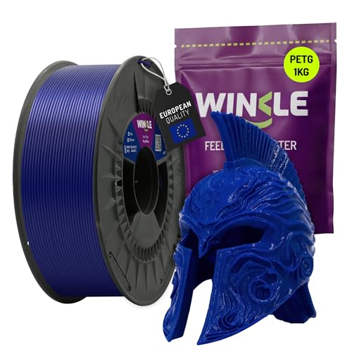 Winkle PETG Filament 1.75 mm Royal Blue, 1 kg Spool, 3D Printer Filament Compatible with FDM Printers, 3D Printing Mater
