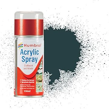 Humbrol Modellers Spray Paint - AD6067 No 67 Tank Grey 150ml - Model Paints for Plastic Kits, Fast-Drying Modelling Paint for Crafting Surfaces Including Plastic, Fabric, Glass, Wood & Metal Models